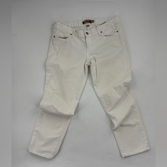 Paige White Venice Capri Pants Lightly Distressed Cropped Women's Size 29 - Picture 1 of 8